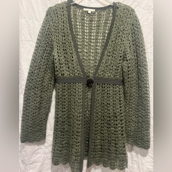 Gold Hawk Open Knit Sweater Cardigan  
Sz: S - Picture 12 of 14